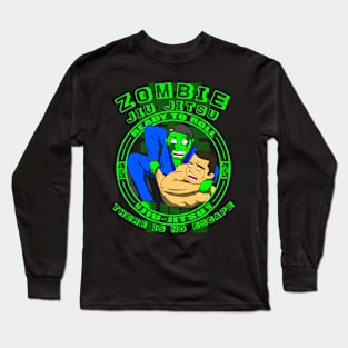 Mens Zombie Jiu Jitsu T-Shirt Long Sleeve T-Shirt